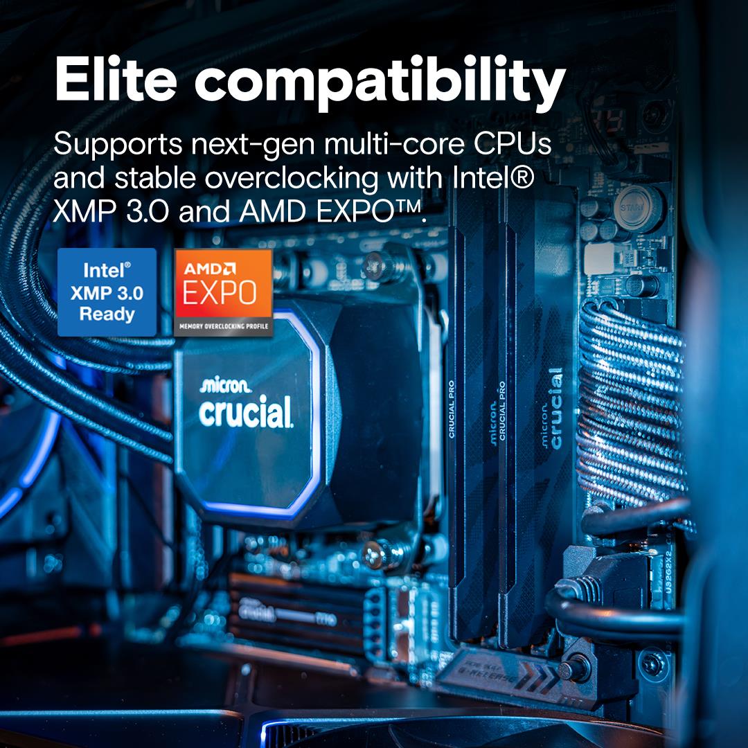 MEMORY DIMM PRO 32GB DDR5-6400/KIT2 CP2K16G64C32U5B CRUCIAL - Image 4