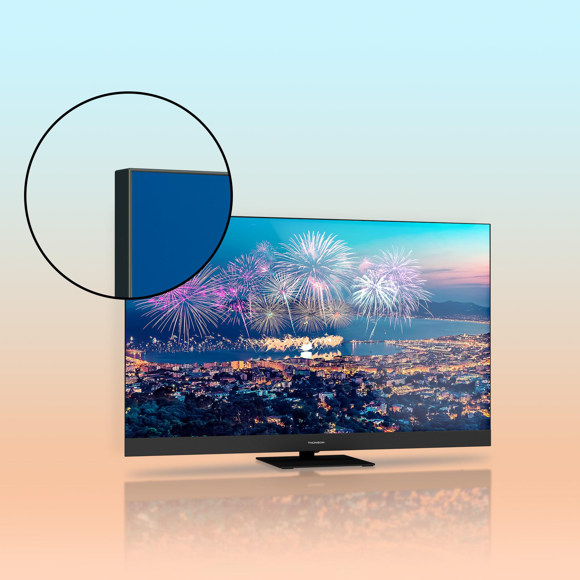 TV Set THOMSON 50" 4K/Smart QLED 3840x2160 Wireless LAN Bluetooth Google TV Black 50QG6C14 - Image 6