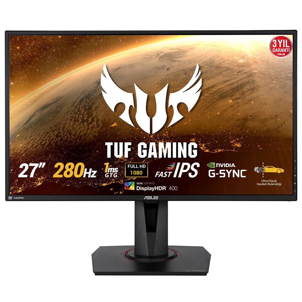 LCD Monitor ASUS TUF VG279QM 27" Panel IPS 1920x1080 16:9 280Hz Matte 1 ms Speakers Swivel Pivot Height adjustable Tilt 90LM05H0-B03370