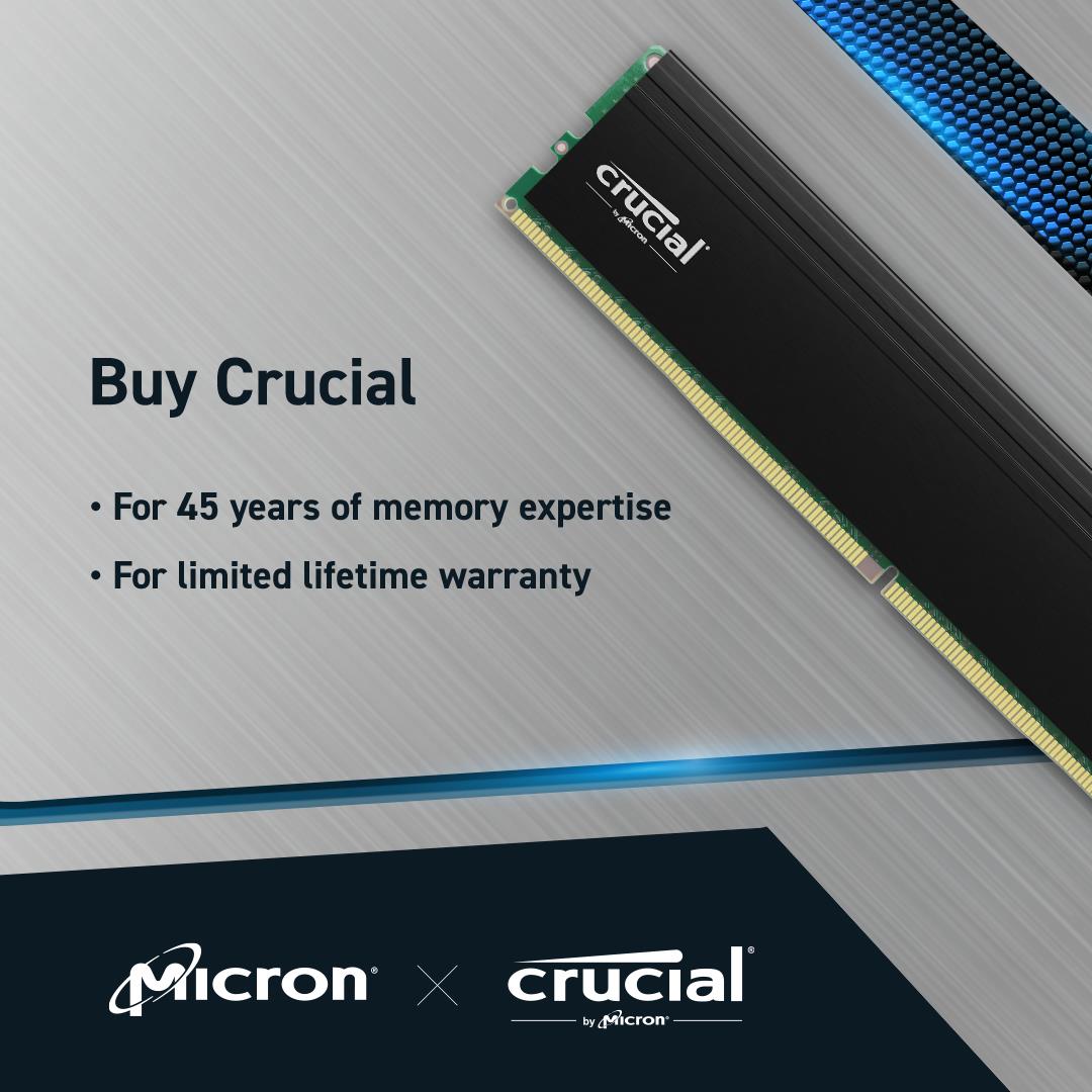 MEMORY DIMM PRO 64GB DDR4-3200/KIT2 CP2K32G4DFRA32A CRUCIAL - Image 6