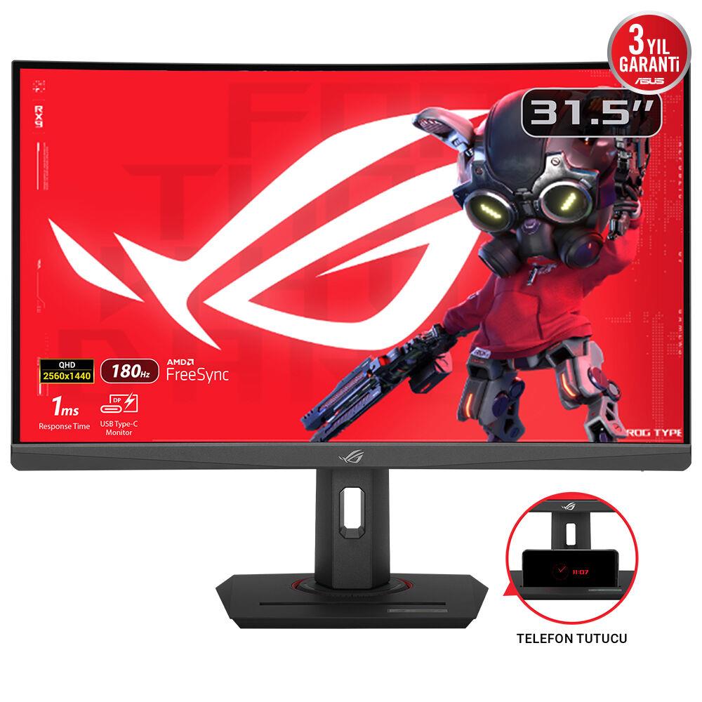 LCD Monitor ASUS ROG Strix XG32WCS 31.5" /Curved Panel VA 2560x1440 16:9 180Hz 1 ms Swivel Height adjustable Tilt 90LM0AC0-B01970