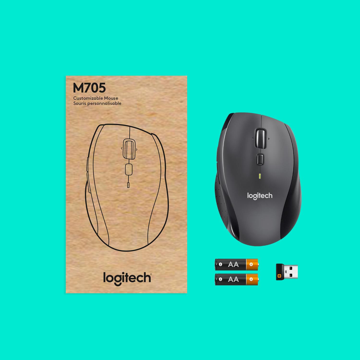 MOUSE USB LASER WRL M705/BLACK 910-006034 LOGITECH - Image 9