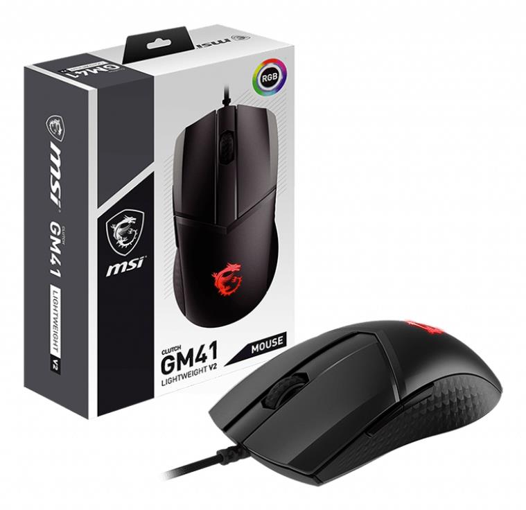 MOUSE USB OPTICAL /CLUTCH GM41 LIGHTWEIGHT V2 MSI