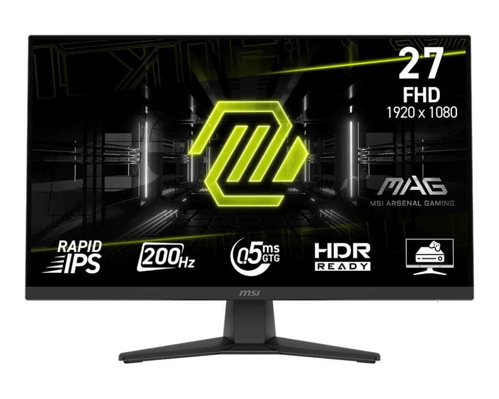 LCD Monitor MSI MAG 272F 27" Matte Panel IPS 1920x1080 16:9 200Hz 0.5 ms Colour Black MAG272F
