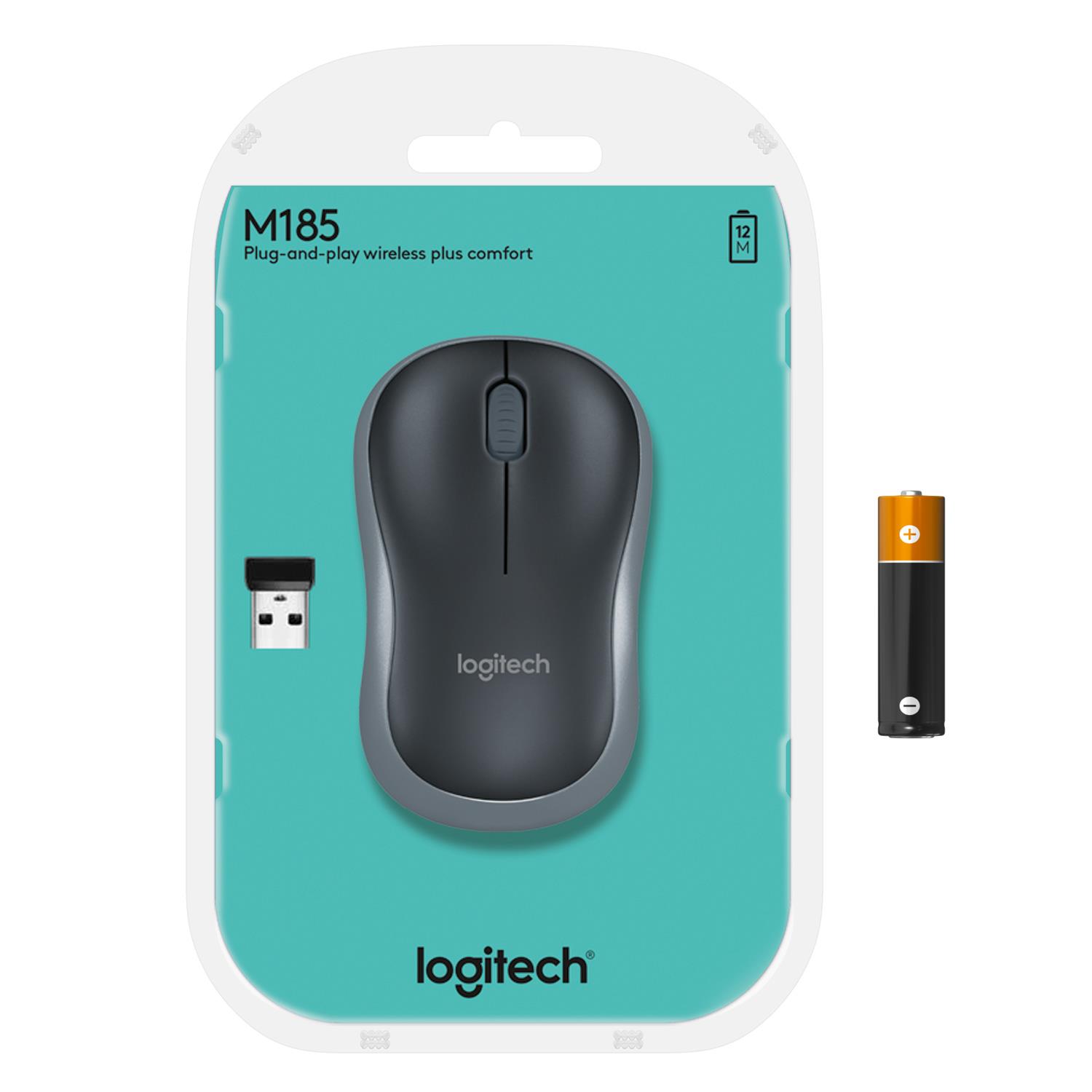 MOUSE USB OPTICAL WRL M185/GREY 910-002238 LOGITECH - Image 10