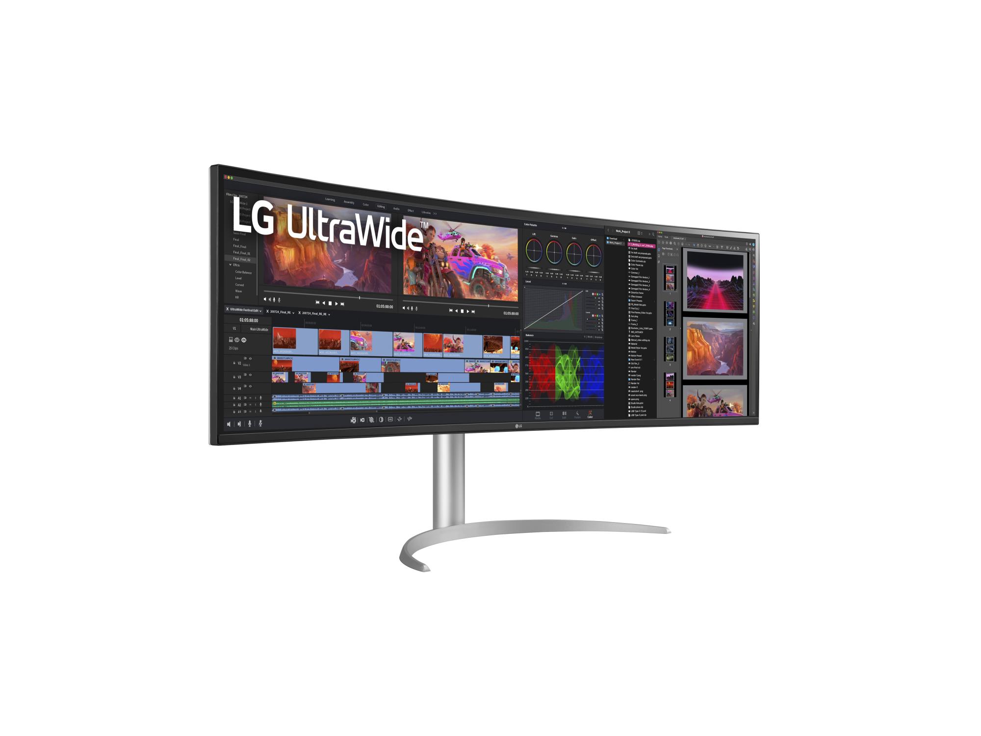LCD Monitor LG 49WQ95C-W 49" Curved Panel IPS 5120x1440 32:9 Matte 5 ms Speakers Swivel Height adjustable Tilt 49WQ95C-W - Image 4