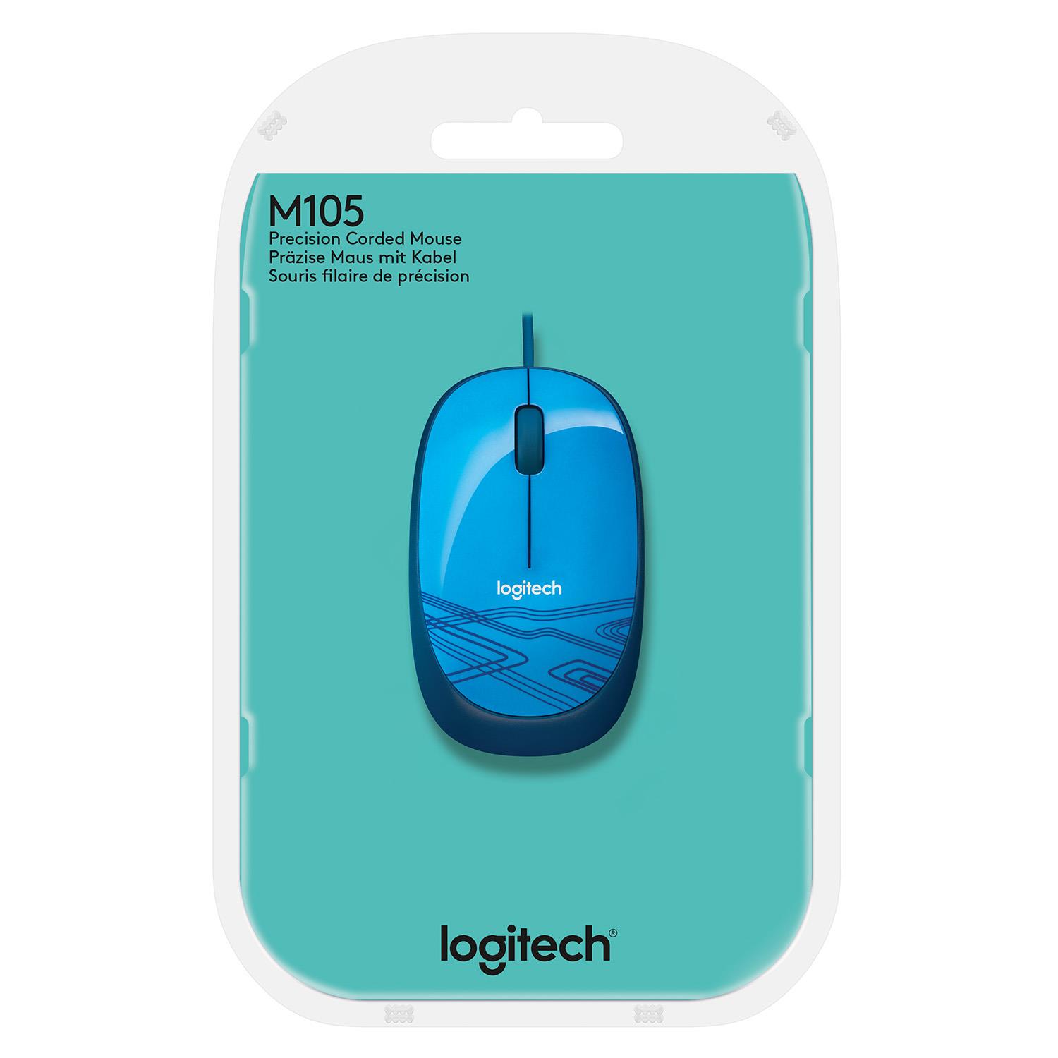 MOUSE USB OPTICAL M105/BLUE 910-003114 LOGITECH - Image 5