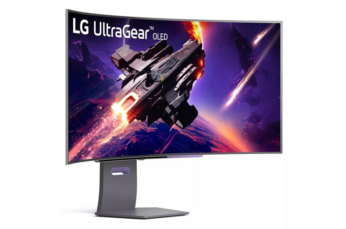Monitor LG 45GS95QE-B 45" /Curved/21 : 9 Panel OLED 3440x1440 21:9 240Hz 0.03 ms Swivel Height adjustable Tilt Colour Black 45GS95QE-B - Image 2
