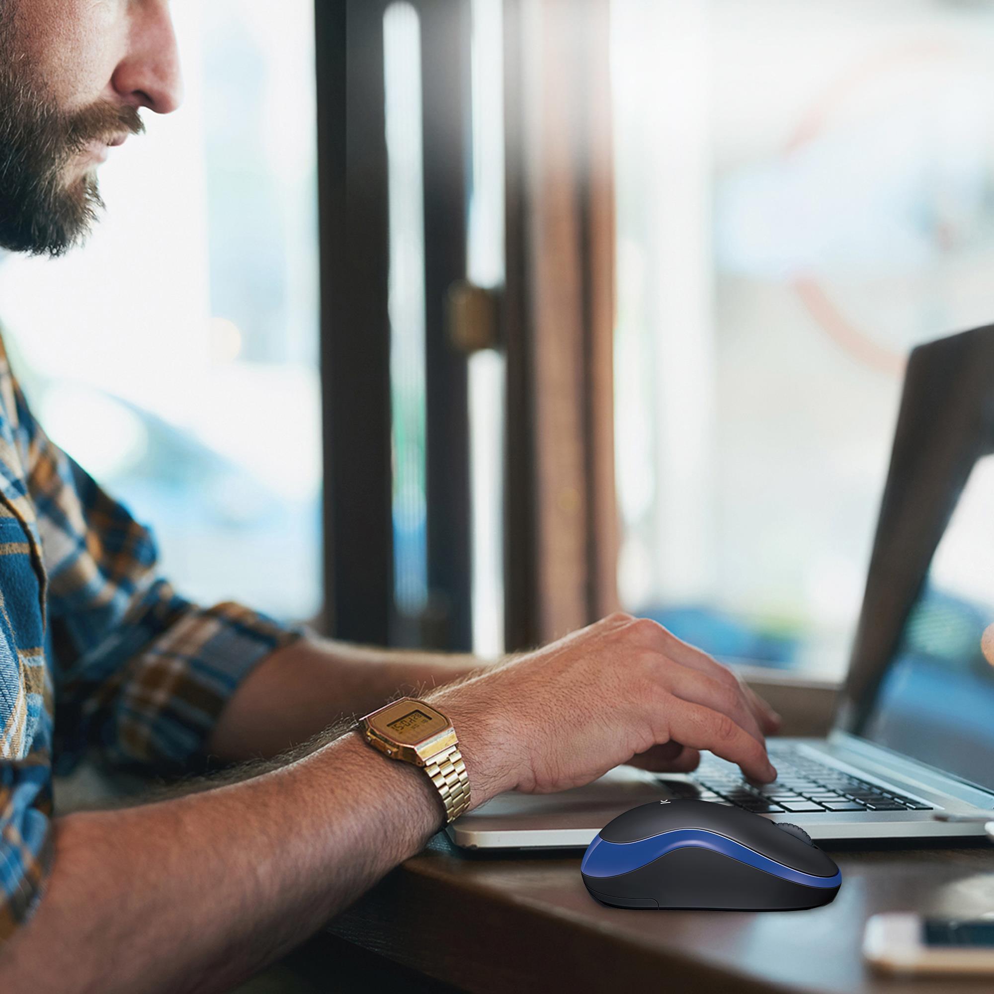 MOUSE USB OPTICAL WRL M185/BLUE 910-002239 LOGITECH - Image 3