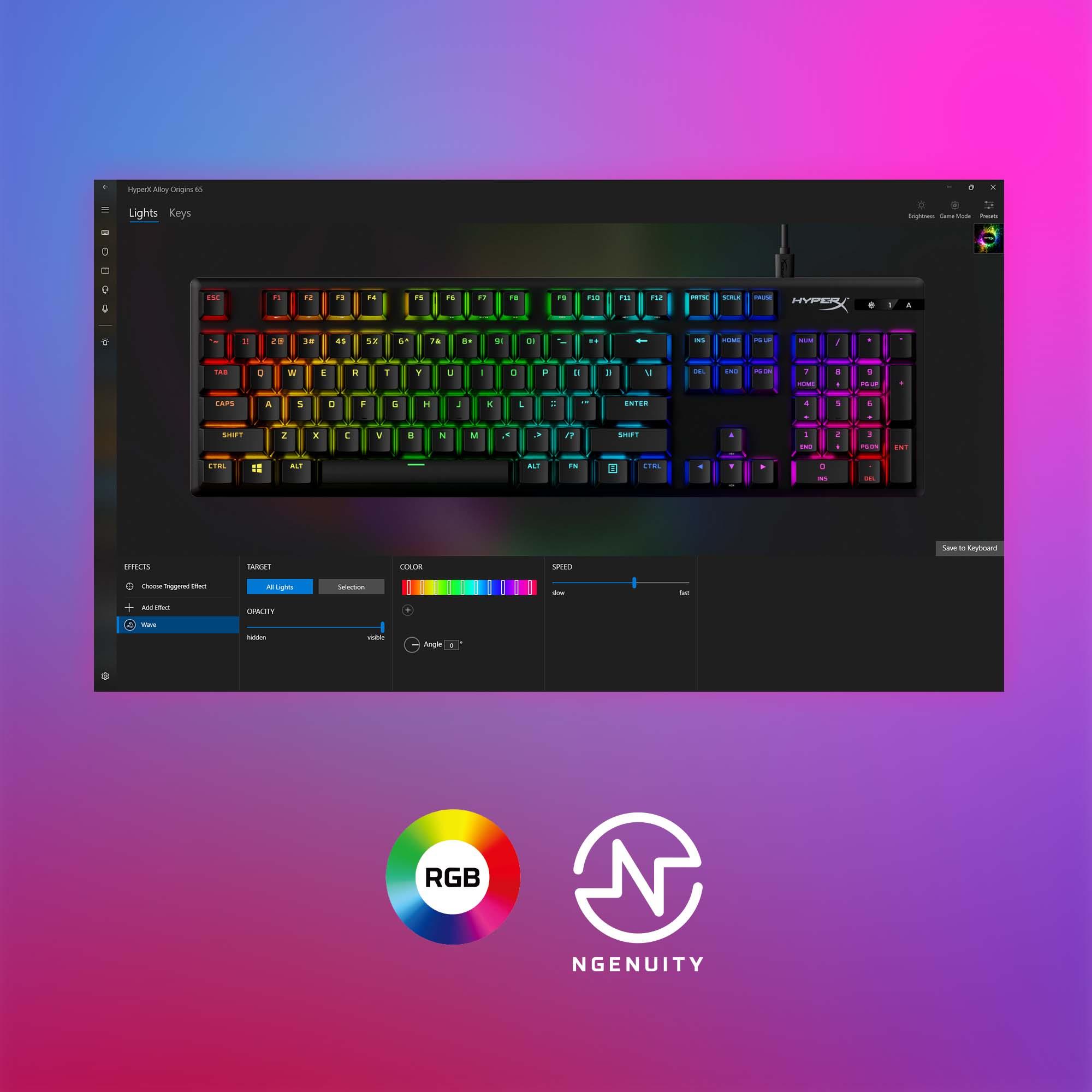 KEYBOARD ALLOY ORIGINS PBT HX/AQUA 639N5AA#ABA HYPERX - Image 9