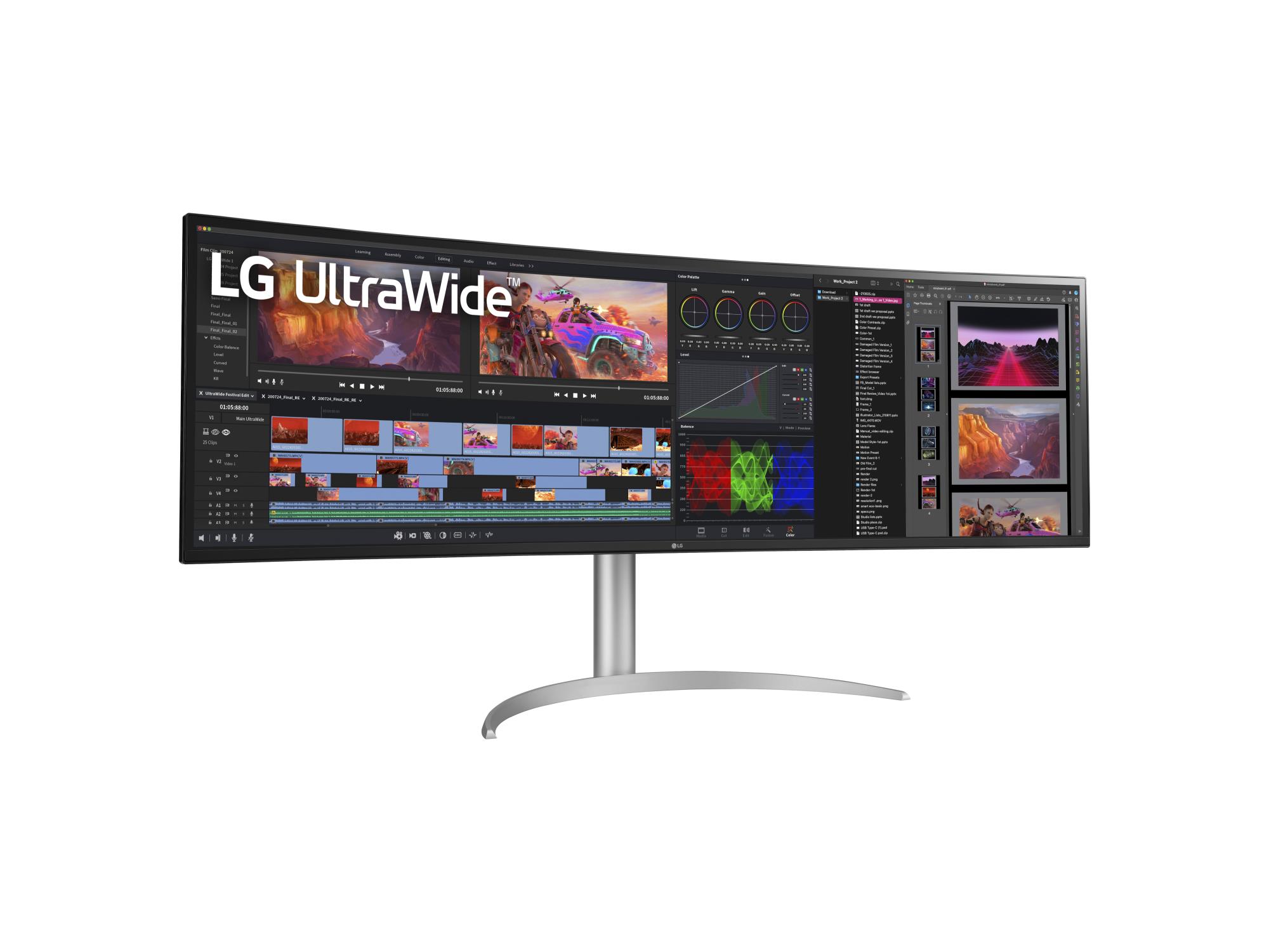 LCD Monitor LG 49WQ95C-W 49" Curved Panel IPS 5120x1440 32:9 Matte 5 ms Speakers Swivel Height adjustable Tilt 49WQ95C-W - Image 5