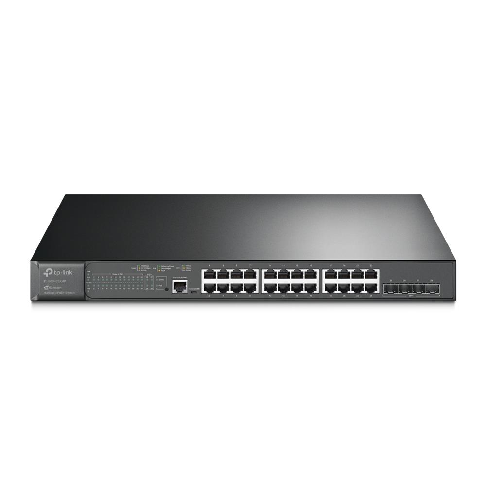 Switch TP-LINK Omada TL-SG3428XMP Type L2+ Rack 4x SFP+ 1x Console 1 Po E+ ports 24 384 Watts TL-SG3428XMP