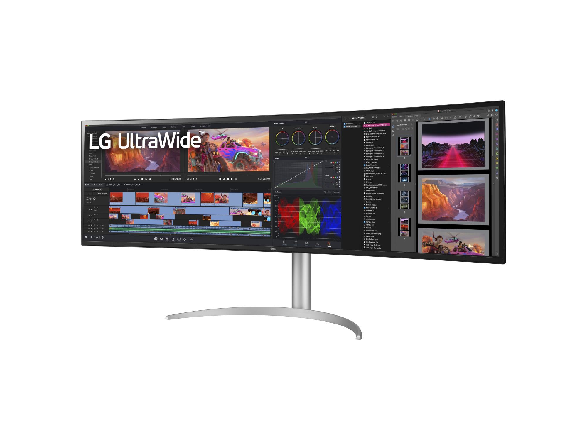 LCD Monitor LG 49WQ95C-W 49" Curved Panel IPS 5120x1440 32:9 Matte 5 ms Speakers Swivel Height adjustable Tilt 49WQ95C-W - Image 7